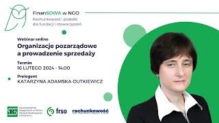 Organizacje pozarządowe a prowadzenie sprzedaży