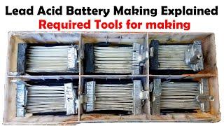 How to make Lead Acid Battery at Home, Complete Guide, Tools needed for making Lead Acid Battery