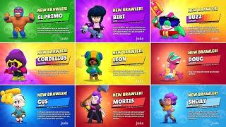 ALL 70 BRAWLER UNLOCK ANIMATIONS | Coredelius, Doug & More....