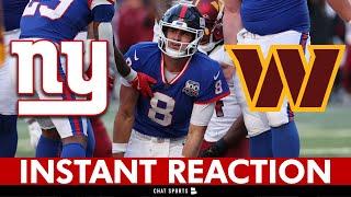 Giants Season OVER Again Before Thanksgiving | Giants vs. Commanders INSTANT REACTION