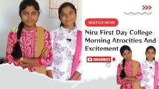 Niru college first day morning routine | morning atrocities of niru | watch till end | #niru #day