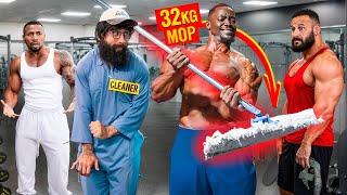 ELITE Powerlifter ANATOLY Use 32kg Mop | Pretended to be a CLEANER in a GYM #38