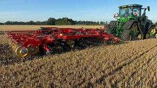 Farm update 294 New drill arrives, Vaderstad Top Down demo, spray off Beans, SFI crops established.