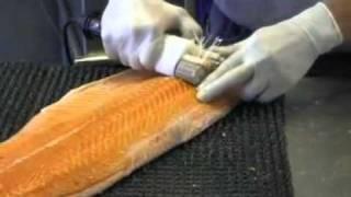 быстрое удаление внутренних костей из филе лосося