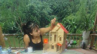 Female Genius Tu Tay Designs House Model Using Bamboo Toothpicks