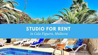 Budget studio with swimming pool for rent in Cala Figuera, Santanyí, Mallorca