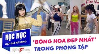 Thu Phương, Trang Pháp, Huyền Baby,  Lan Ngọc, Diệu Nhi tại phòng tập “Bông hoa đẹp nhất”