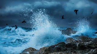 Sleep to Big Ocean Waves Crashing | Stormy White Noise Water Sounds 10 Hours