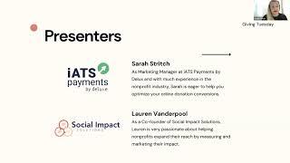 WEBINAR: Mastering Online Fundraising for Giving Tuesday with iATS & Social Impact Solutions