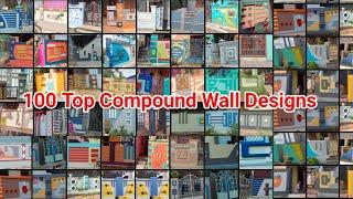 Top 100 Compound Wall Design's idea||Boundary Wall Designs