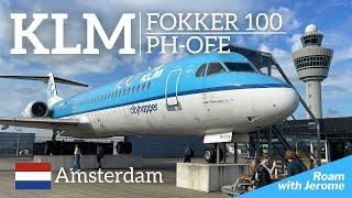 Inside KLM FOKKER 100 | PH-OFE | What's inside Fokker plane on top of Amsterdam Airport?