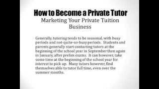 How to Become a Private Tutor