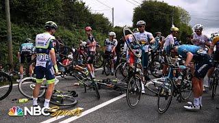 2021 Tour de France crash compilation | Cycling on NBC Sports