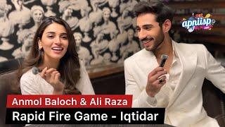 Anmol Baloch & Ali Raza playing Rapid Fire Game on the sets of drama Iqtidar - Green Entertainment