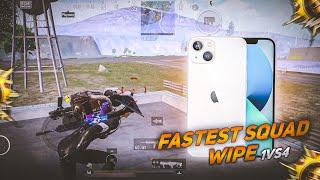 Fastest Squad Wipe | 1v4 Clutches | IPhone 13 BGMi Gameplay