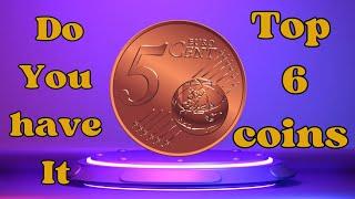 Top 6 ultra rare old 5 Euro Cent coins worth value millions dollars