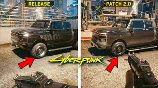 Cyberpunk 2077 Release vs Patch 2.0 Physics and Details Comparison