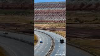 کوه های رنگی معروف آلاداغلار مابین میانه و تبریز.  #طبیعتگردی #nature #ایرانگردی #سفر