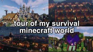 tour of my survival minecraft world (quite aesthetic tbh)