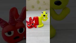 I Made Rainbow friend and Reddy sprunki clay animation #roblox #rainbownfriends #clayanimation