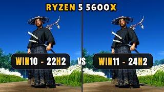 Windows 10 22H2 vs Windows 11 24H2 - Ryzen 5 5600x - Zen3