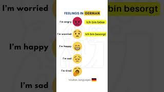 Feelings in German | German vocabulary | #germanlanguage #germanvocabulary #germanforbeginners