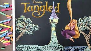 Let's Draw Disney's Tangled--In Chalk!  8 HOURS of Art + Lullabies