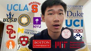 College Decision Reaction 2022 (Harvard, Yale, MIT, Berkeley, UCLA, UCSD, USC, Emory, NYU, BU, Duke)