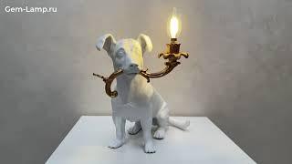 Jack Russel Lamp - Дизайнерская лампа в виде милой собачки Джек Рассел со свечкой