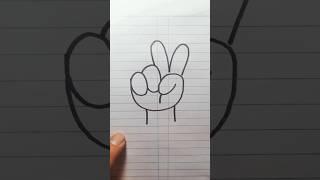 Easy way to draw a victory ️ symbol #drawing #drawing #art #painting #victory