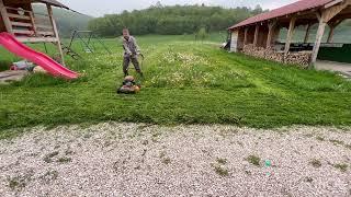 #nature mowing wet grass is hard #fun #garden #viral