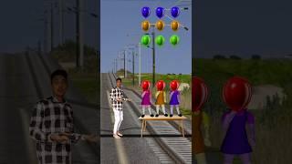 Funny cute dancing doll vs boy stop the high-speed train #shortsfeed #trendingshorts