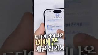 이 기능이 여태껏 아이폰에 없었다니