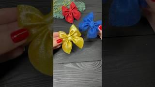 Christmas Bows DIY Christmas Decor Tutorial #shorts