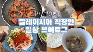 말레이시아 vlog｜LA갈비｜밀크티 시럽｜드래곤후르츠｜갈비탕｜도넛피치｜파김치｜무생채｜계란찜｜그린티｜페낭｜해외 브이로그