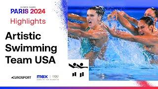 Team USA SILVER MEDAL Performance in Artistic Swimming Free Routine  | #Paris2024 #Olympics