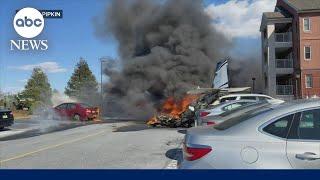 Small plane crashes and goes up in flames in Pennsylvania