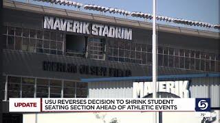 USU reverses decision to decrease student football section