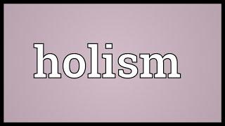 Holism Meaning