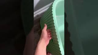 The smooth inner corner makes it easy to clean! Check Michu container litter box! #michu #catbox
