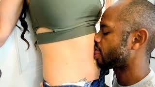 guy licks gf cute navel