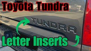 2021 Toyota Tundra: Installing Letter Inserts on tailgate