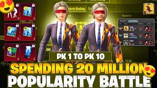 Pk1 To Pk10 Popularity Battle Journey - 20 Million Popularity Snipe - How To Win Popularity Battle