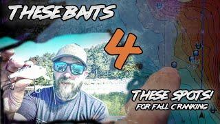 Fall Crankbait Fishing for Beginners!  Breaking Down Baits, Areas, Maps! *