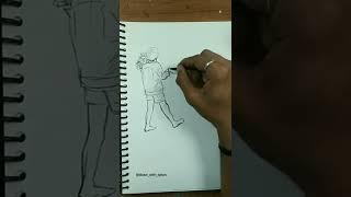 Rapid Sketch| Draw With Tarun| #art #shorts #artandcraft #sketching #figurestudy
