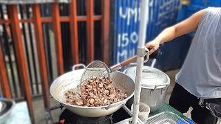 Popular Street Food in the Philippines | Fried BEEF lungs, also known as pritong baga | Manila