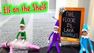 Elf on the Shelf Floor is Lava Bubbles! Day 7!!