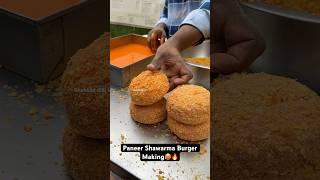 Paneer Shawarma Burger Making|| Indian Street Food