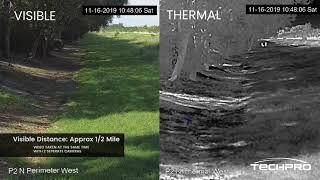 Side By Side Comparison - Visible Light VS Thermal Camera