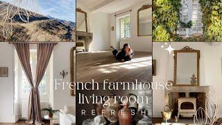 French farmhouse living room reveal | Skyvall to the top | Thank you message